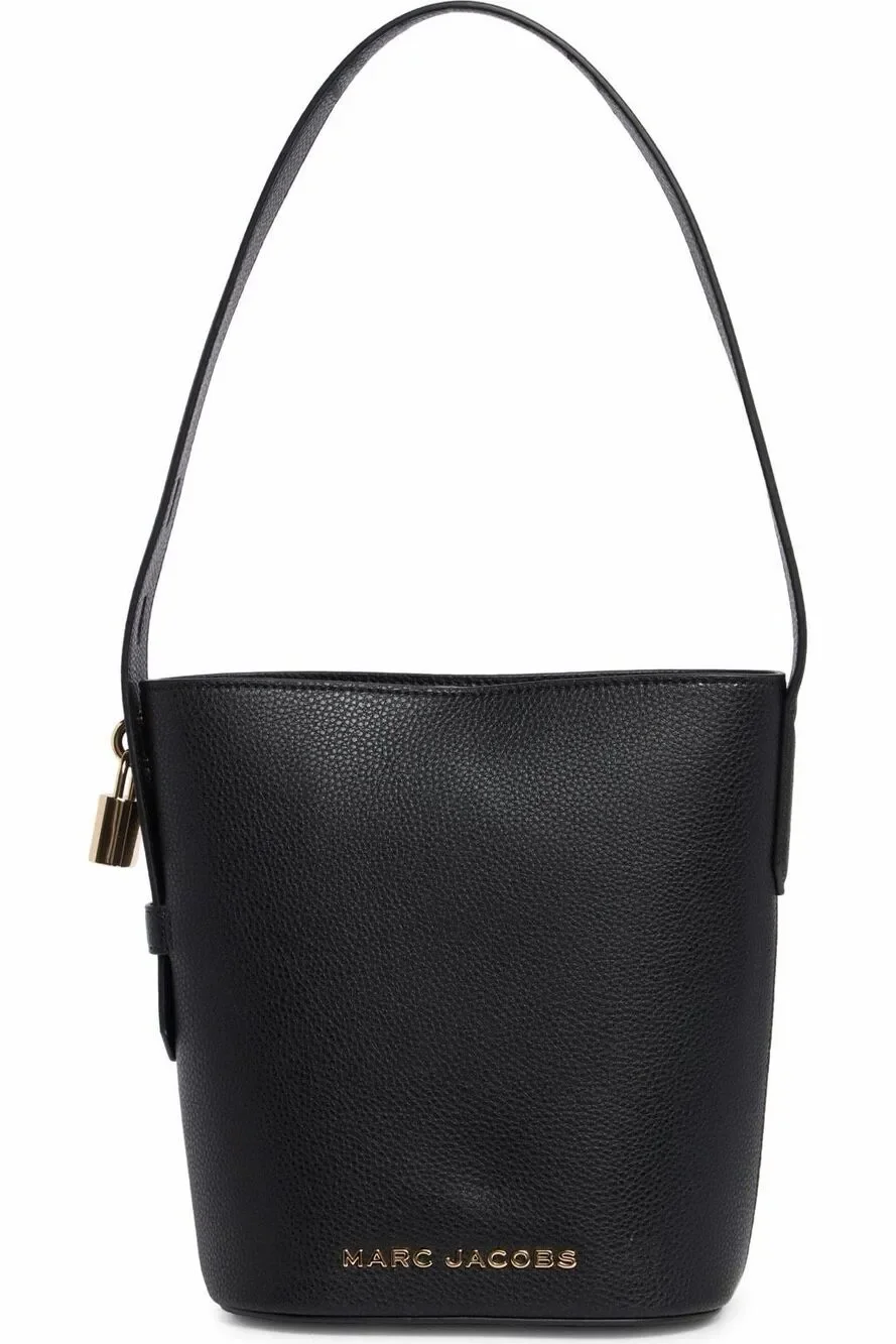 Marc Jacob Grained Calfskin Drifter Bucket Bag Black
